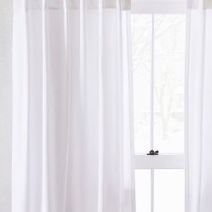 West Elm Accents - White cotton canvas curtains, west elm West Elm Accents - White cotton canvas curtains, west elm
